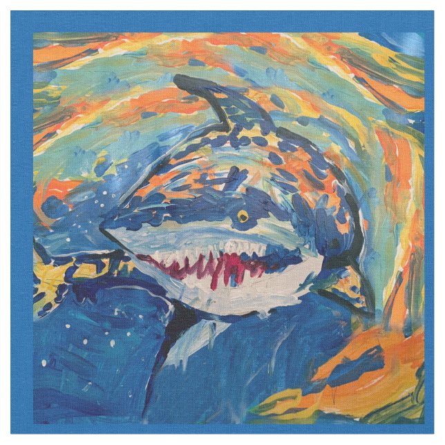 Tissu Requin "Art by Kids" (Fermer)
