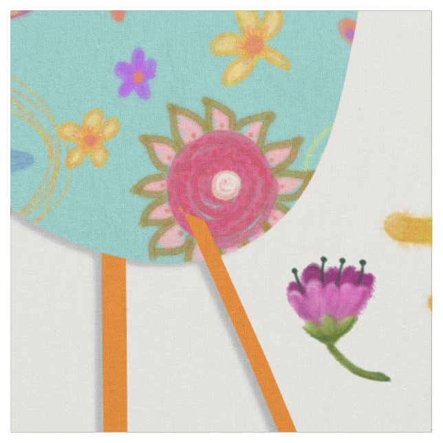 Tissu Ressorts et fleurs de printemps que vous Customise (Fermer)