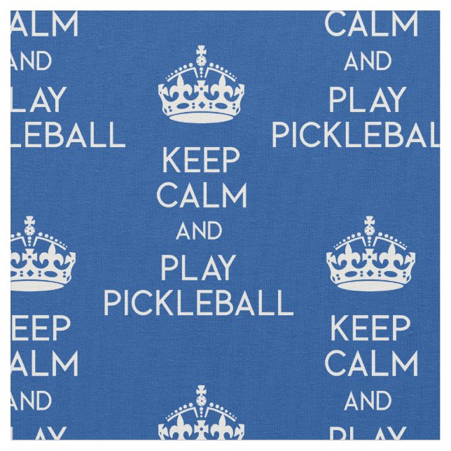 Tissu Restez calme - pickleball (taille et couleur perso (Fermer)