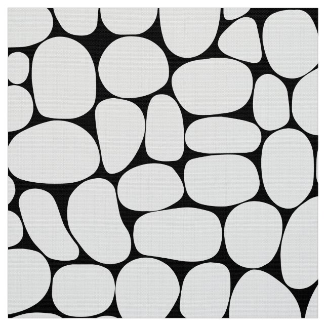 Tissu Résumé 160417 - Blanc sur le noir (Échantillon)