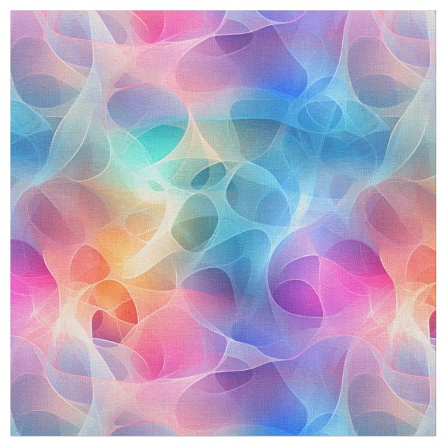 Tissu Résumé Arc-en-ciel Fluide (Fermer)