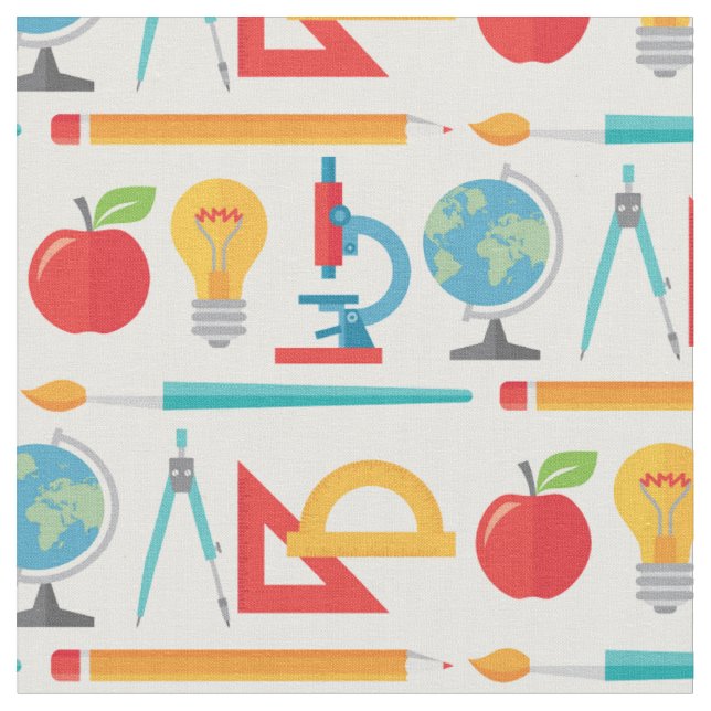 Tissu Retour Au Motif De L'École - Enseignants (Fermer)