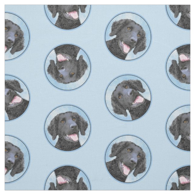 Tissu Retriever recouvert de boue peint art original chi (Échantillon)