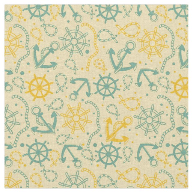 Tissu Rétro background with anchor, ropes (Fermer)