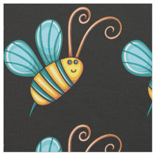 Tissu Rétro beau Boho coloré gaffent l'abeille