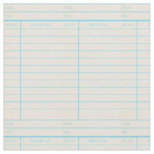Tissu Rétro carte due de date de livre de bibliothèque