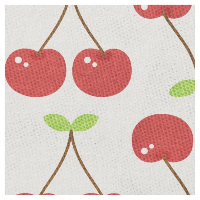 Tissu rétro cerise - Grande impression (Fermer)