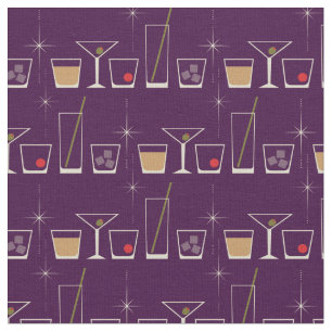 Tissu Retro Cocktail Glass Cute Vintage Mod années 1950