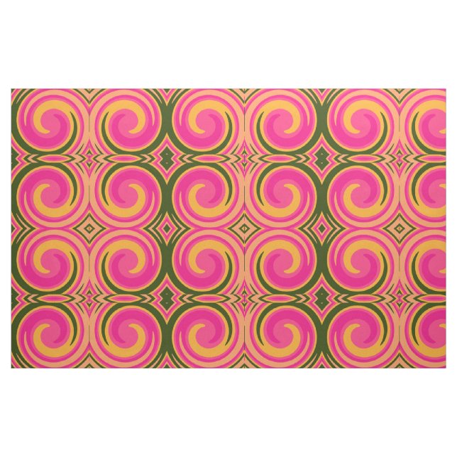 Tissu Retro Couleur Twist Abstrait Art #14 (Fat Quarter)