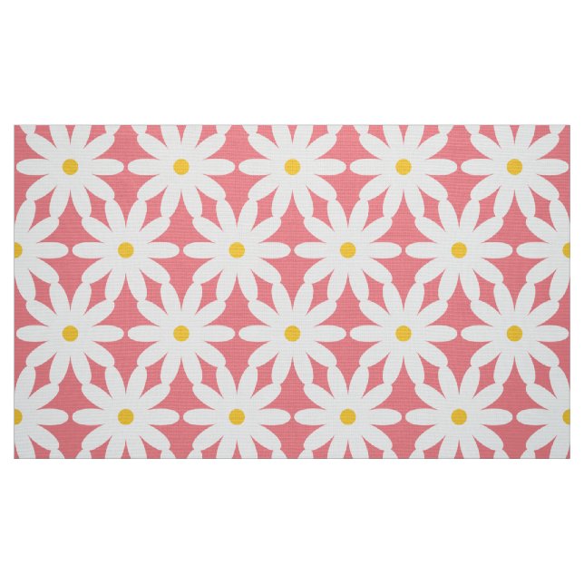 Tissu rétro de fleur d'impression XL surdimensionn (Fat Quarter)