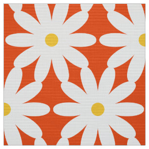 Tissu rétro de fleur d'impression XL surdimensionn