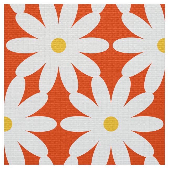 Tissu rétro de fleur d'impression XL surdimensionn (Échantillon)