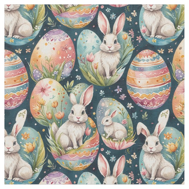 Tissu Retro Easter seamless pattern. Watercolor (Fermer)