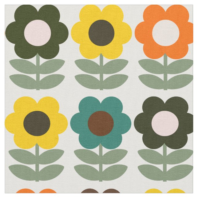 Tissu Rétro floral (Fermer)