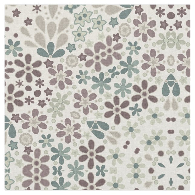 Tissu Rétro, floral (Fermer)