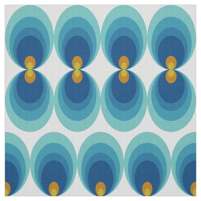 tissu rétro les années 70 des années 60 (Échantillon)