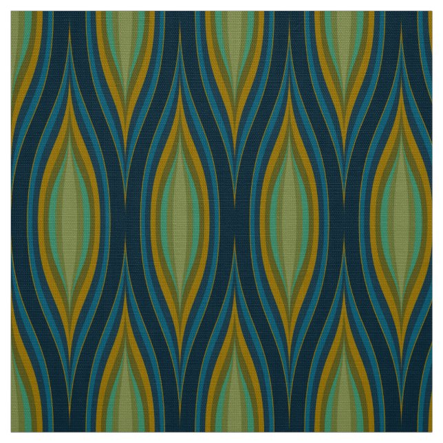 tissu rétro les années 70 Mod élégant (Échantillon)