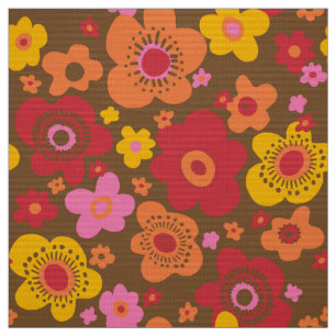 tissu rétro les années 70 style années 60