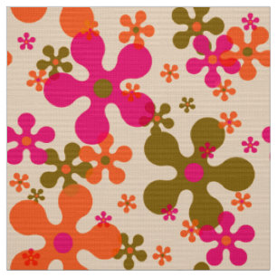 tissu rétro les années 70 style années 60