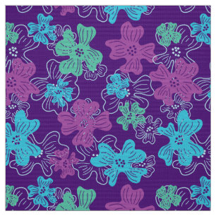 Tissu rétro mod 60s les années 70 motif de tissus fleu