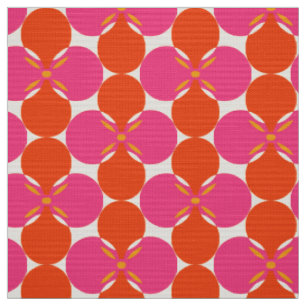 Tissu rétro mod 60s les années 70 motif de tissus fleu