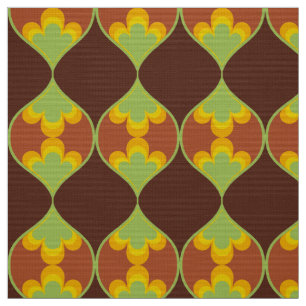 Tissu rétro mod 60s les années 70 motif de tissus fleu