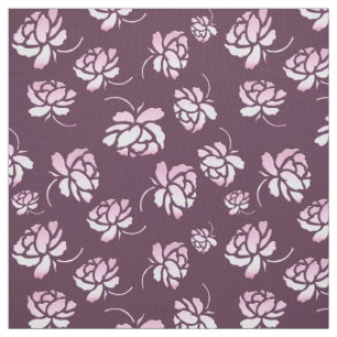 Tissu rétro modèle floral de Bourgogne