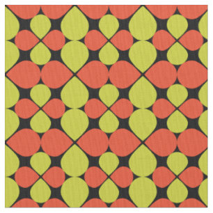 Tissu Rétro motif abstrait floral