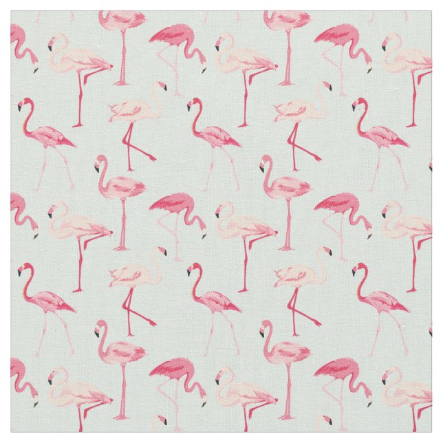 Tissu Rétro motif de Flamant rose (Fermer)