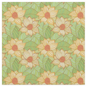 Tissu Rétro motif de magnolia