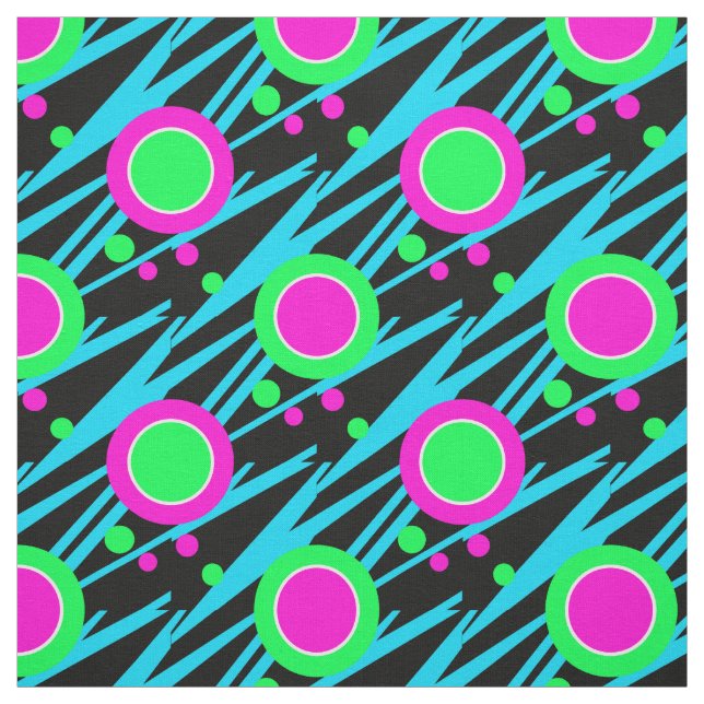 Tissu Rétro motif de point abstrait de polka (Échantillon)