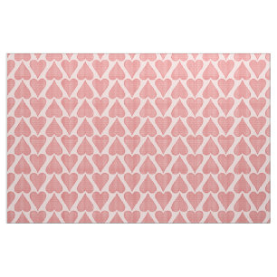 Tissu Rétro motif de style de les années 50 de coeurs