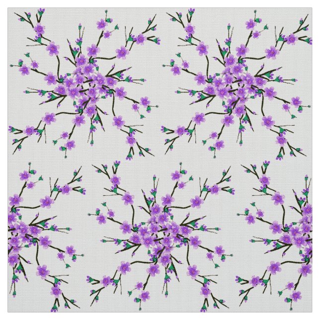 Tissu rétro motif floral (Échantillon)