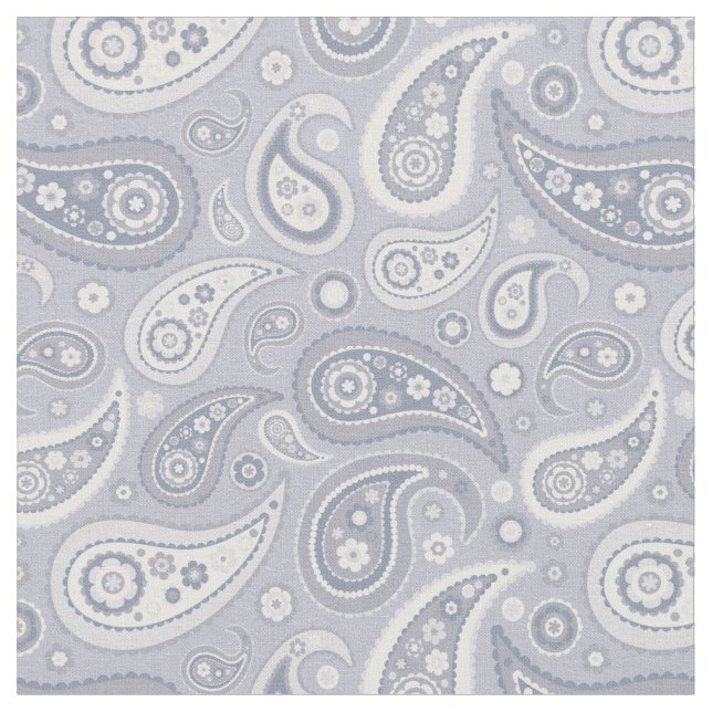 Tissu Rétro motif gris de Paisley (Fermer)