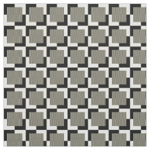 Tissu Rétro motif noir et bronzage