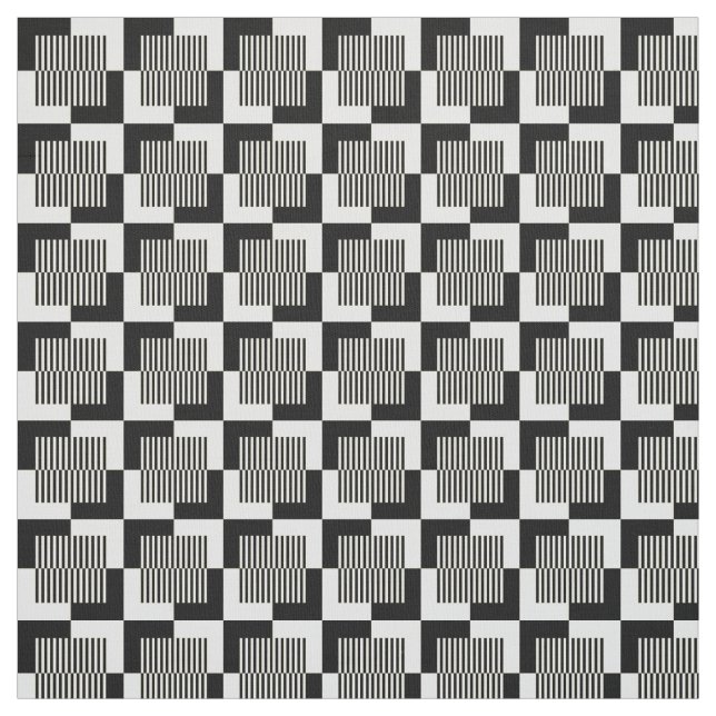 Tissu Rétro motif noir et bronzage (Échantillon)