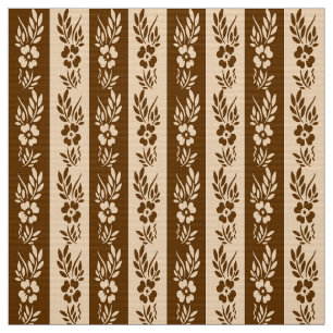 Tissu Rétro motif rayé floral