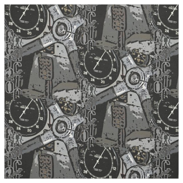 Tissu Retro Racing Oldtimer Détails Design graphique (Échantillon)