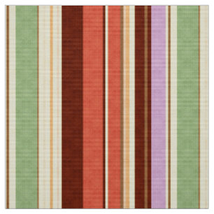 Tissu rétro rayé coloré orange jaune brun