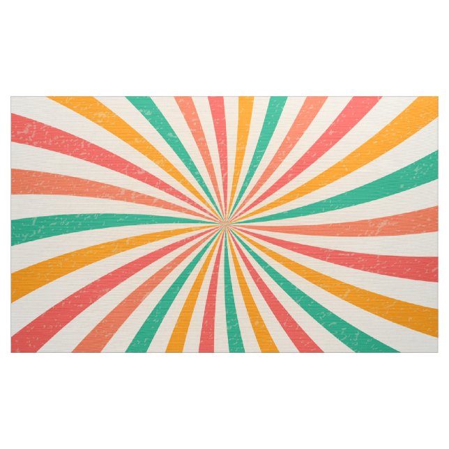 Tissu Rétro rayon de soleil d'été coloré (Yard)