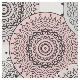 Tissu Rétro, rétro motif, bleu et rose, élégant