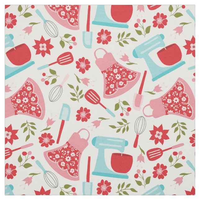 Tissu Retro Shabby Chic Cuisine Fabric (Échantillon)