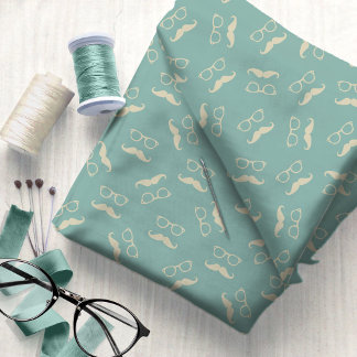 Tissu Rétro Spectacles et Moustache Modèle #6 ID1073