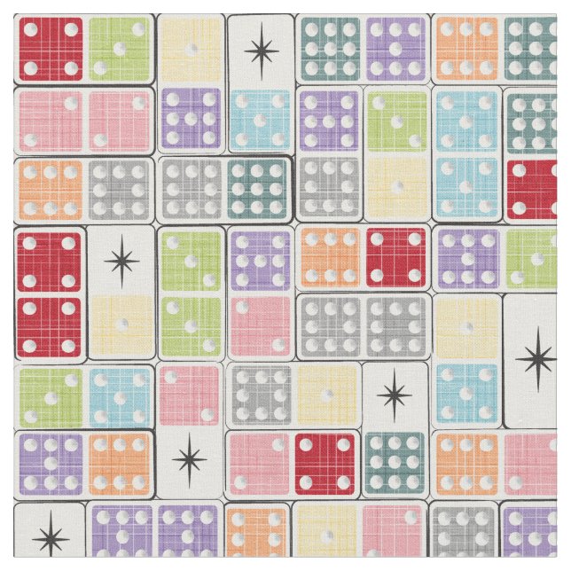 Tissu Retro Starburst Dominoes (Fermer)