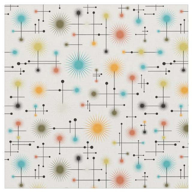 Tissu Retro Starbursts A Go-Go ! (Fermer)