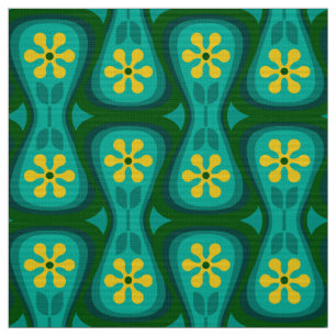 Tissu rétro style années 60 les années 70 yoni