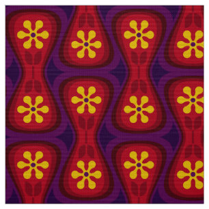 Tissu rétro style années 60 les années 70 yoni