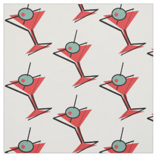 Tissu Rétro verre de Martini