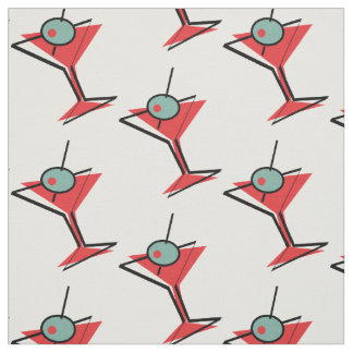 Tissu Rétro verre de Martini