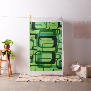 Tissu rétro vert du motif 1971